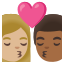 image for :kiss: woman, man, medium-light skin tone, medium-dark skin tone: