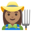 image for :woman farmer: medium skin tone: