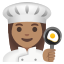 image for :woman cook: medium skin tone: