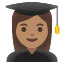 image for :woman student: medium skin tone: