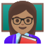 image for :woman teacher: medium skin tone: