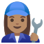 image for :woman mechanic: medium skin tone: