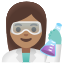 image for :woman scientist: medium skin tone:
