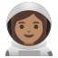image for :woman astronaut: medium skin tone: