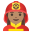 image for :woman firefighter: medium skin tone: