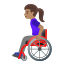 image for :woman in manual wheelchair: medium skin tone:
