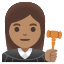 image for :woman judge: medium skin tone: