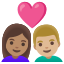 image for :couple with heart: woman, man, medium skin tone, medium-light skin tone: