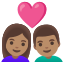 image for :couple with heart: woman, man, medium skin tone:
