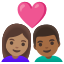 image for :couple with heart: woman, man, medium skin tone, medium-dark skin tone: