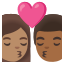 image for :kiss: woman, man, medium skin tone, medium-dark skin tone: