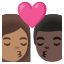 image for :kiss: woman, man, medium skin tone, dark skin tone: