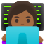 image for :woman technologist: medium-dark skin tone: