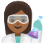 image for :woman scientist: medium-dark skin tone: