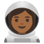 image for :woman astronaut: medium-dark skin tone: