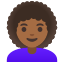 image for :woman: medium-dark skin tone, curly hair: