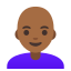 image for :woman: medium-dark skin tone, bald: