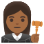 image for :woman judge: medium-dark skin tone:
