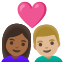 image for :couple with heart: woman, man, medium-dark skin tone, medium-light skin tone: