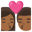 image for :kiss: woman, man, medium-dark skin tone: