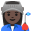 image for :woman factory worker: dark skin tone: