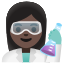 image for :woman scientist: dark skin tone: