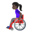 image for :woman in manual wheelchair: dark skin tone: