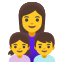 image for :family: woman, girl, boy: