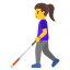 image for :woman with white cane: