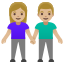 image for :woman and man holding hands: medium-light skin tone: