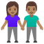 image for :woman and man holding hands: medium skin tone: