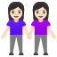 image for :women holding hands: light skin tone: