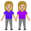image for :women holding hands: medium-light skin tone: