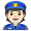 image for :police officer: light skin tone: