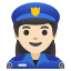 image for :woman police officer: light skin tone: