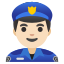 image for :man police officer: light skin tone: