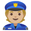 image for :police officer: medium-light skin tone: