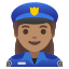 image for :woman police officer: medium skin tone: