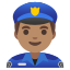image for :man police officer: medium skin tone: