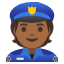 image for :police officer: medium-dark skin tone: