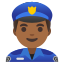 image for :man police officer: medium-dark skin tone: