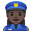 image for :woman police officer: dark skin tone: