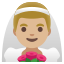 image for :man with veil: medium-light skin tone: