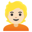 image for :person: light skin tone, blond hair: