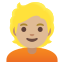 image for :person: medium-light skin tone, blond hair: