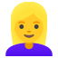 image for :woman: blond hair: