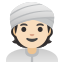 image for :person wearing turban: light skin tone: