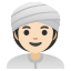 image for :woman wearing turban: light skin tone: