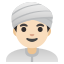 image for :man wearing turban: light skin tone: