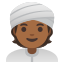 image for :person wearing turban: medium-dark skin tone: